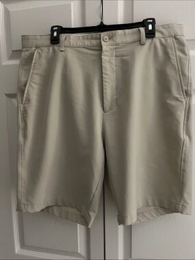 FootJoy Men's Khaki Flat Front Golf Shorts